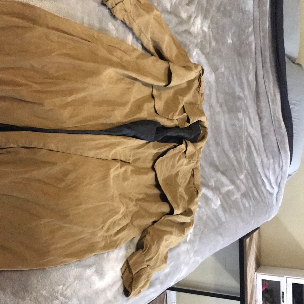 Tan trench coat